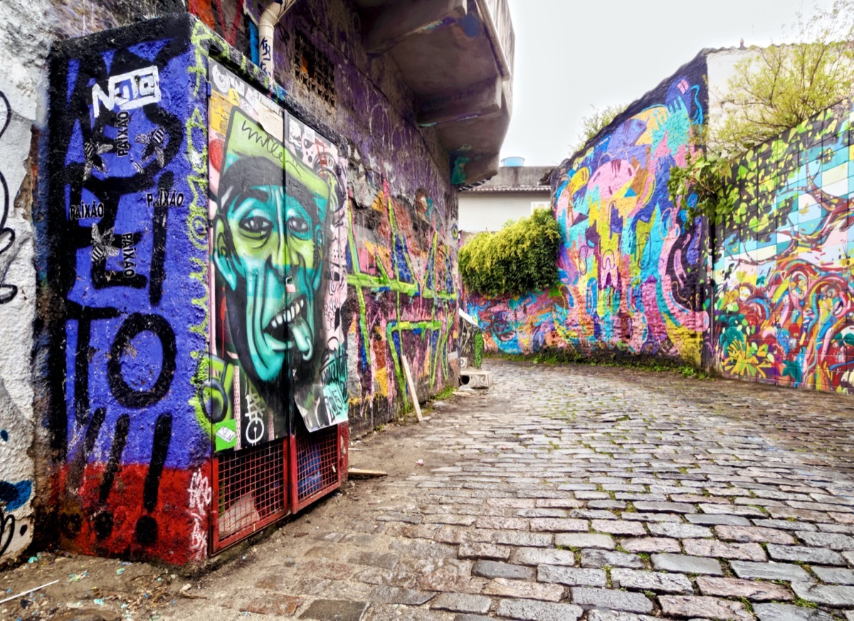 murals of batman alley in sao paulo brazil