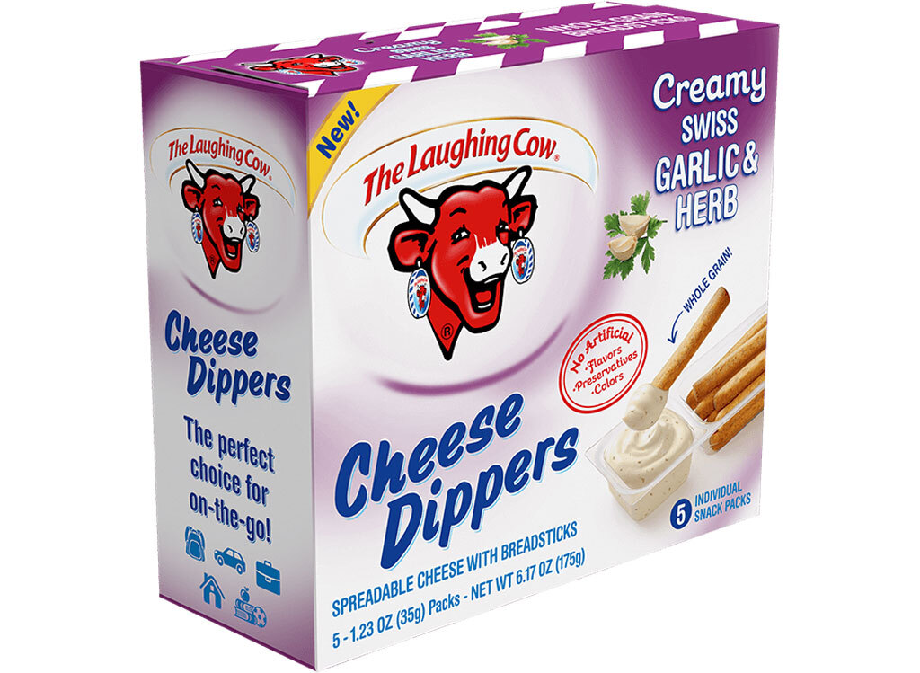 The laughing cow garlic herb cheese dipper - low carb snacks