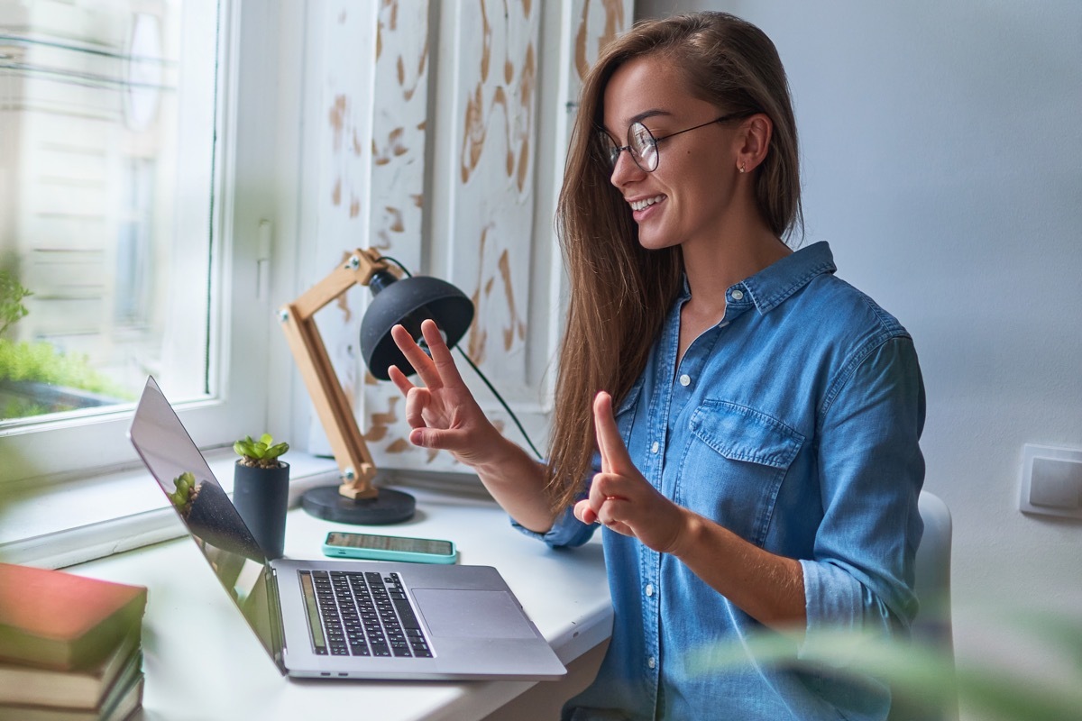 Woman Talking With Her Hands