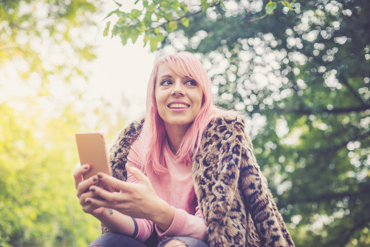 young woman in cheetah print jacket