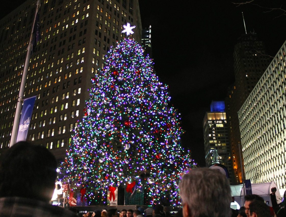 Detroit Michigan State Christmas Tree