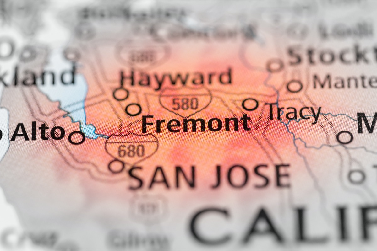 fremont california map