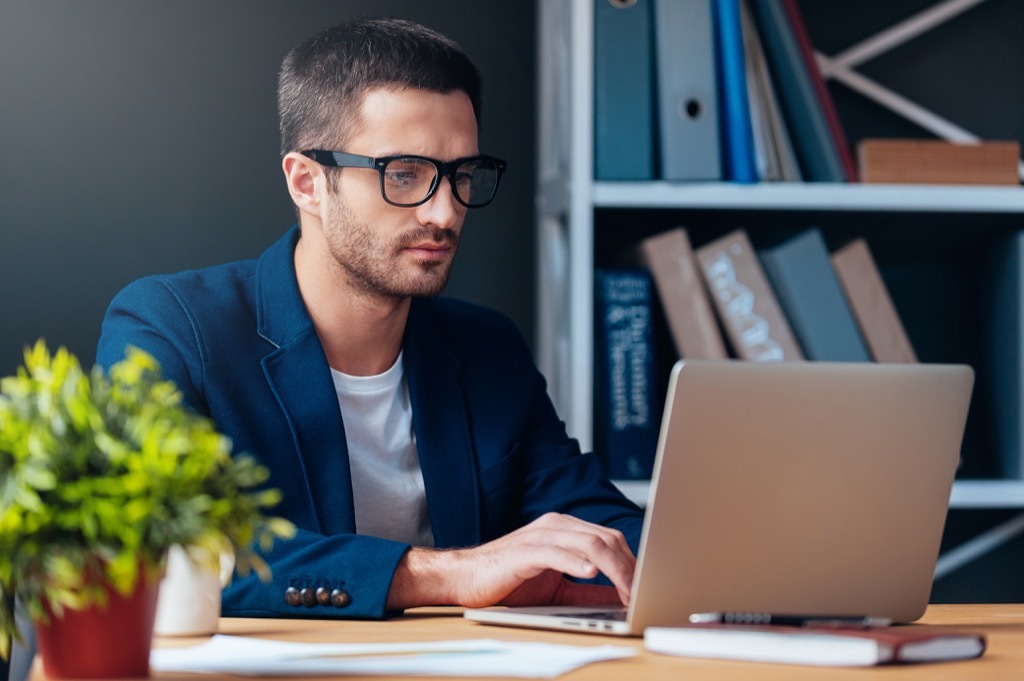 man using a laptop