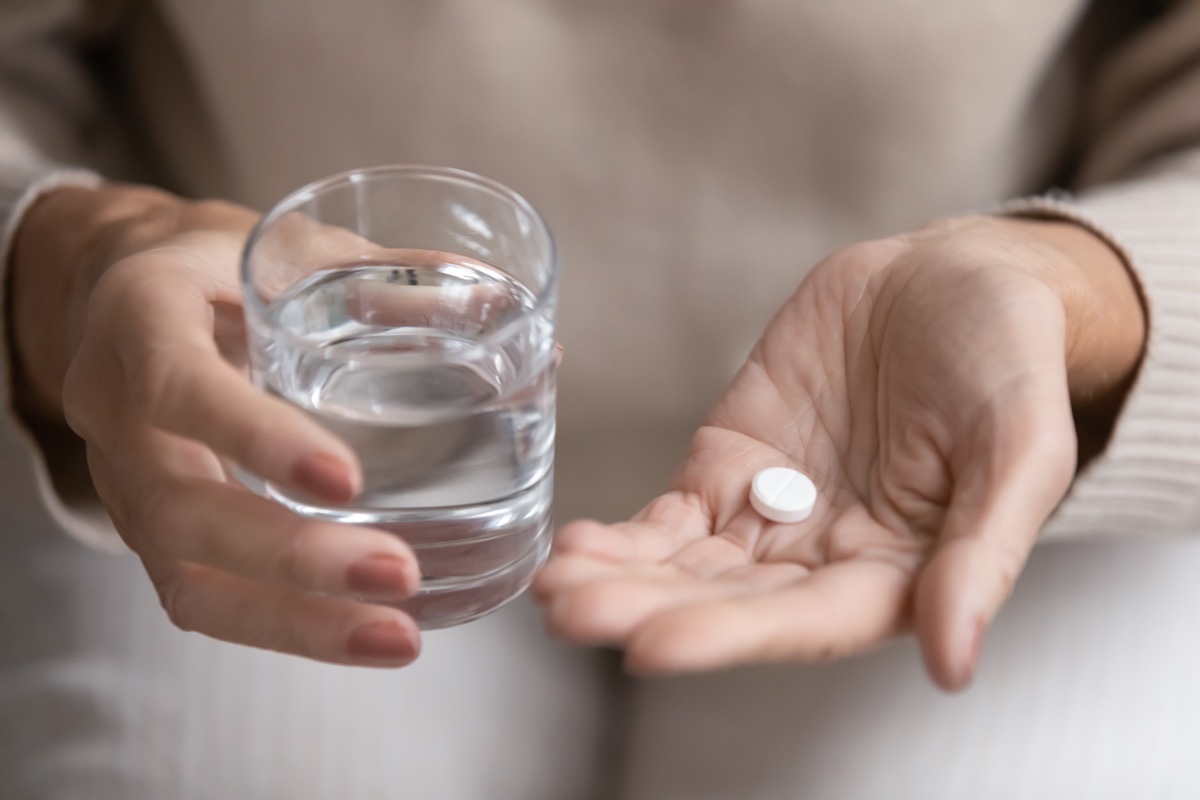 Aspirin Tablet and Water