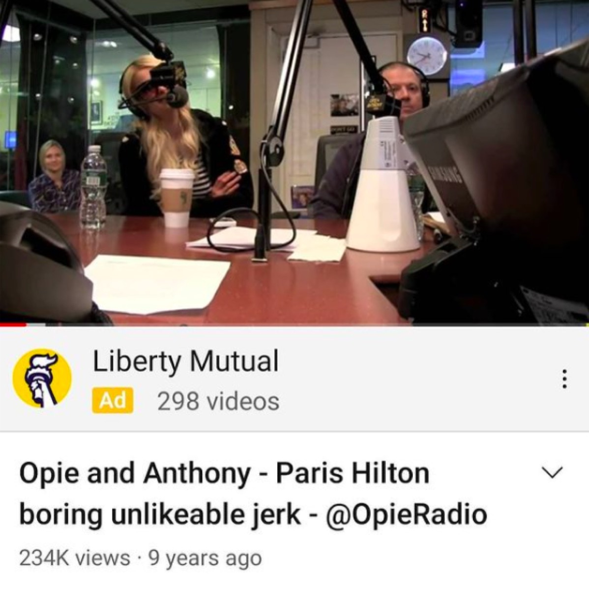 Opie's Instagram of interview