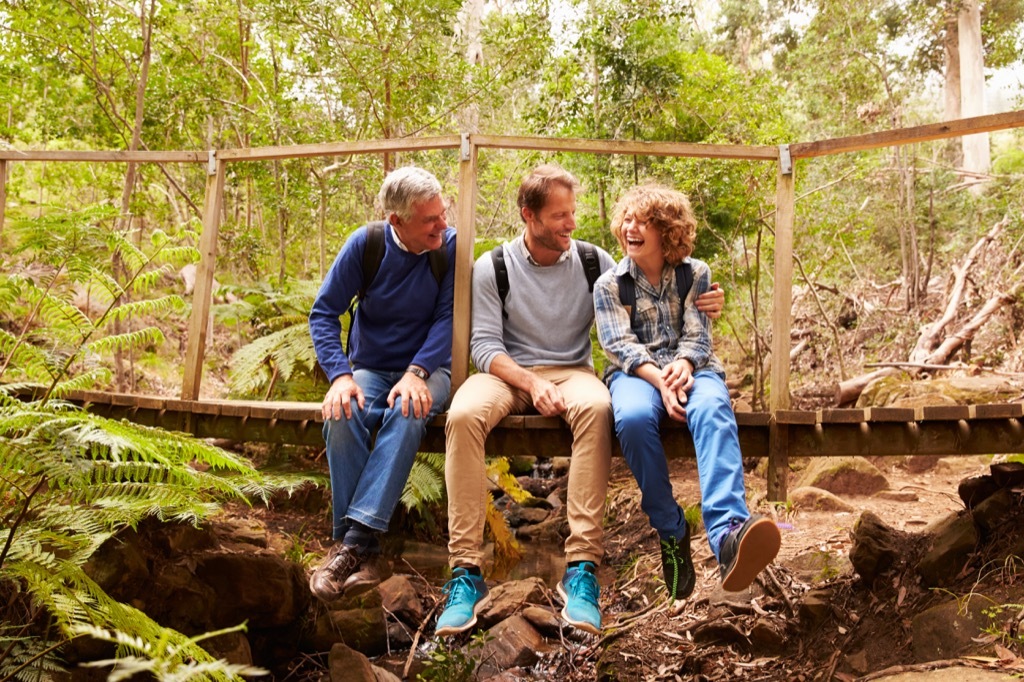 three generations of guys