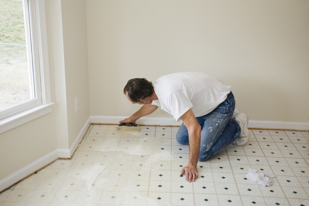 vinyl floor outdated home design