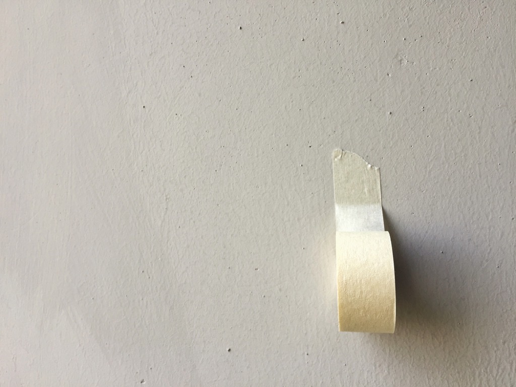 masking tape on wall