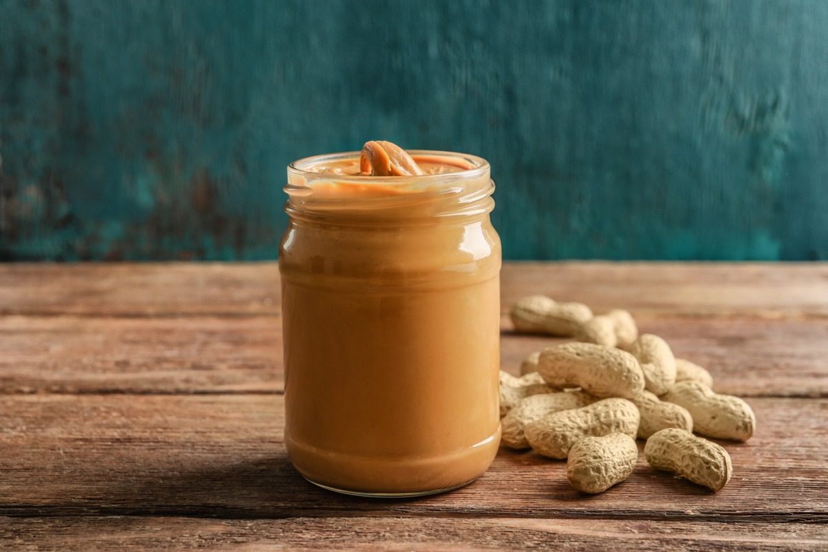 A jar of peanut butter