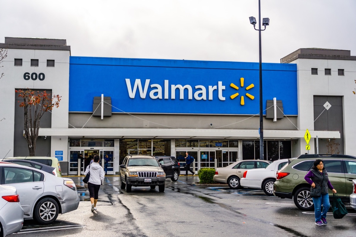 Walmart store entrance, south San Francisco bay area