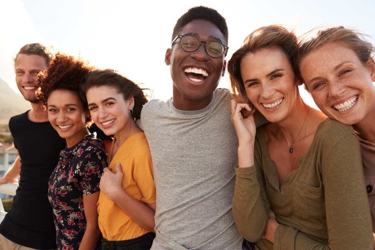 Group of People Smiling Together