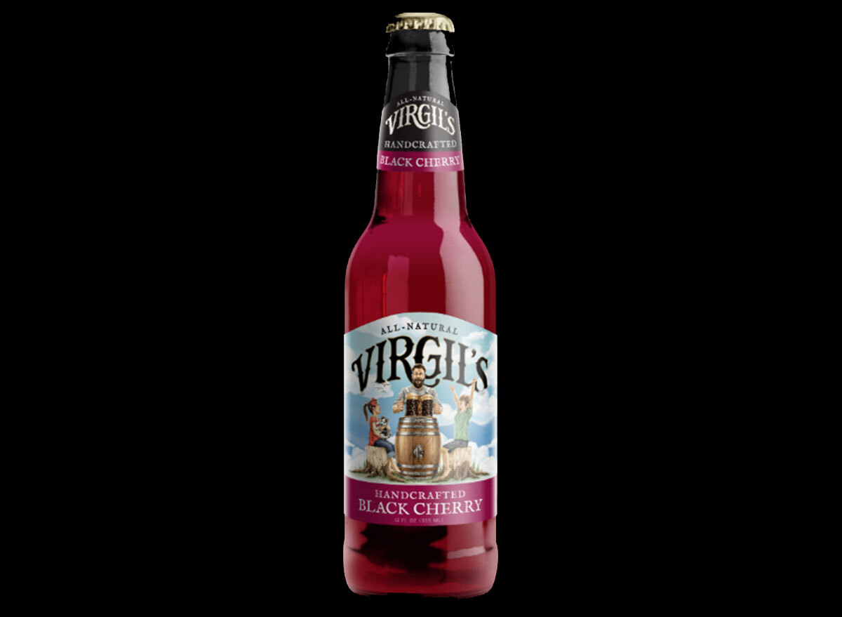 virgils handcrafted black cherry soda bottle