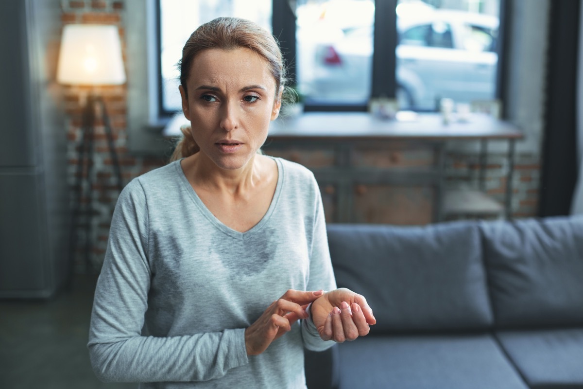 Woman Having A Hot Flash