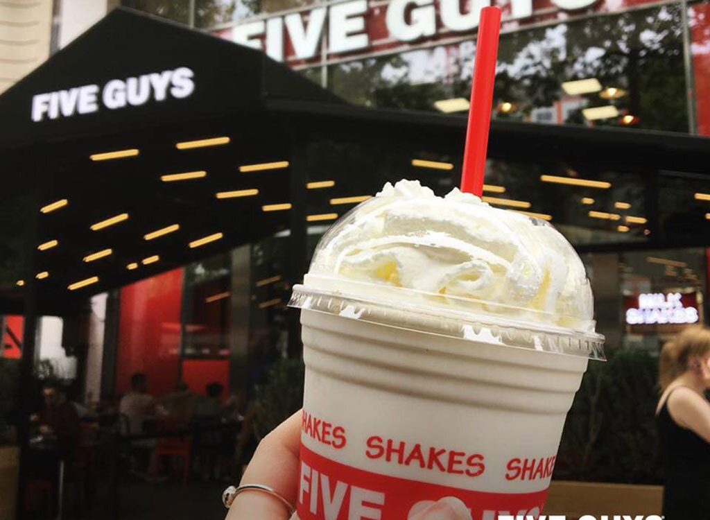 Five guys burgers and fries bacon milkshake