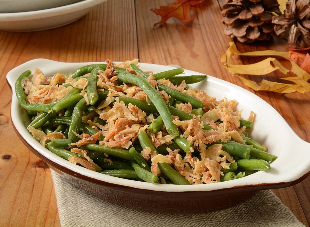 green bean casserole on table