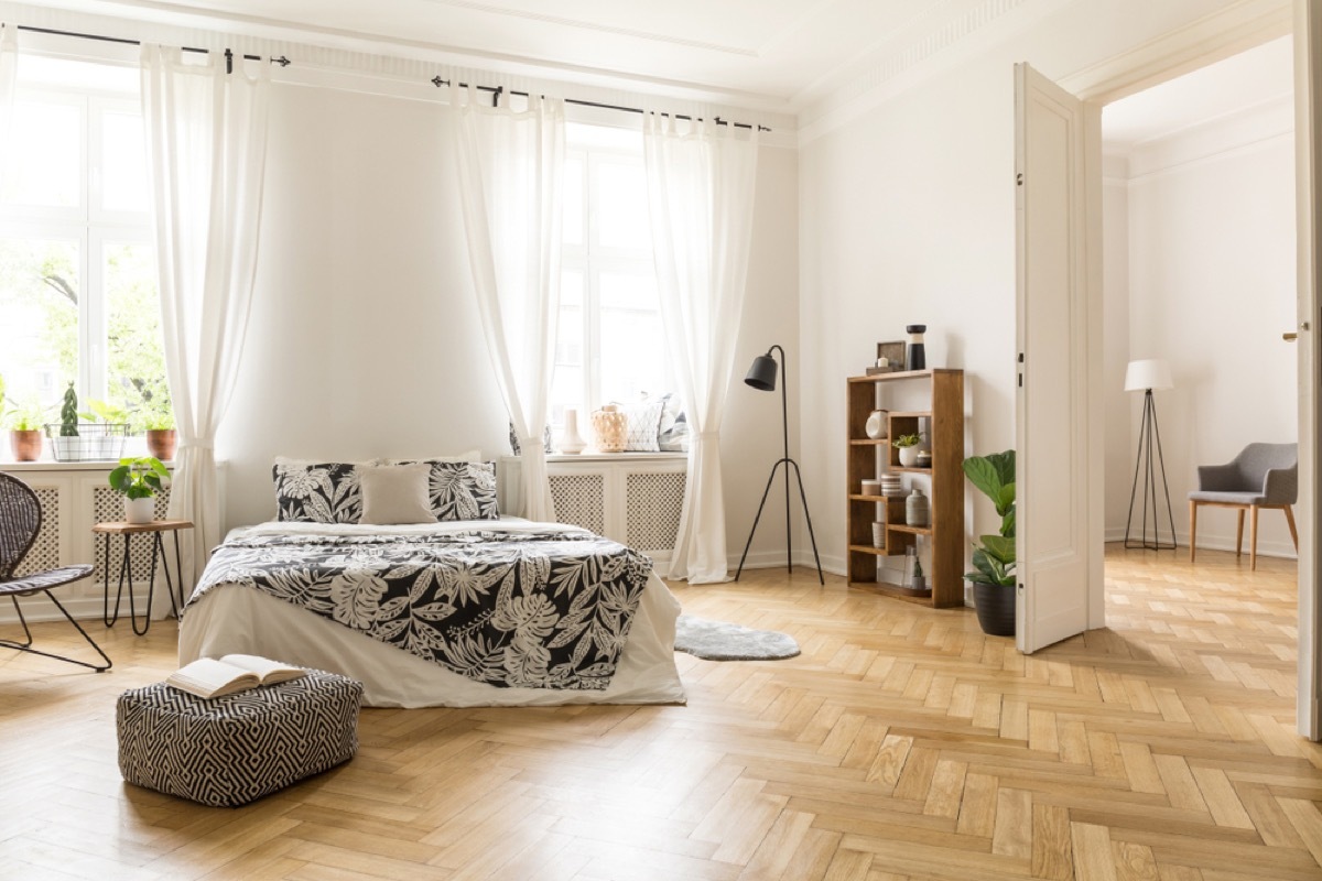 inlaid hardwood floor, vintage home upgrades