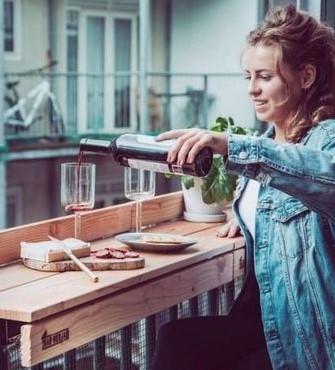 Elevated table Balcony | 10 Cozy Balcony Ideas | Her Beauty