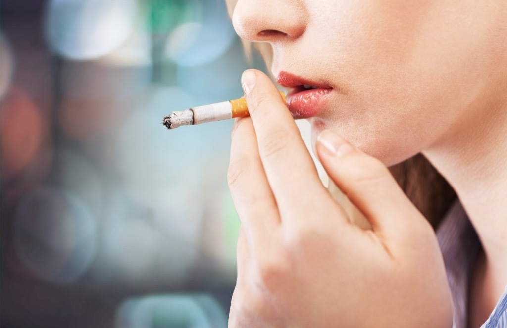 Woman Smoking Summer Fair