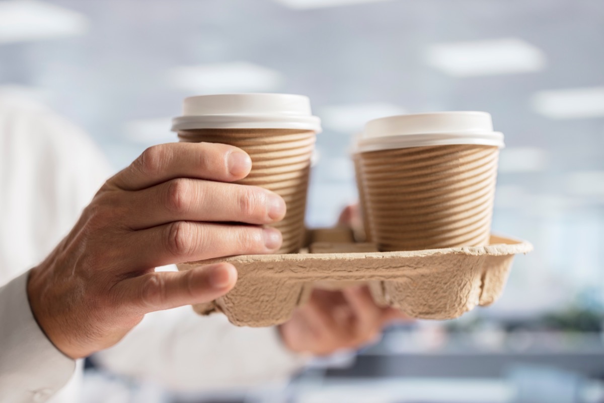 Businessman Bringing Coffees to His Coworkers Small Acts of Kindness