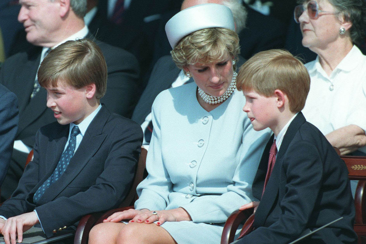 Prince Harry, Princess Diana, and Prince Harry in 1996