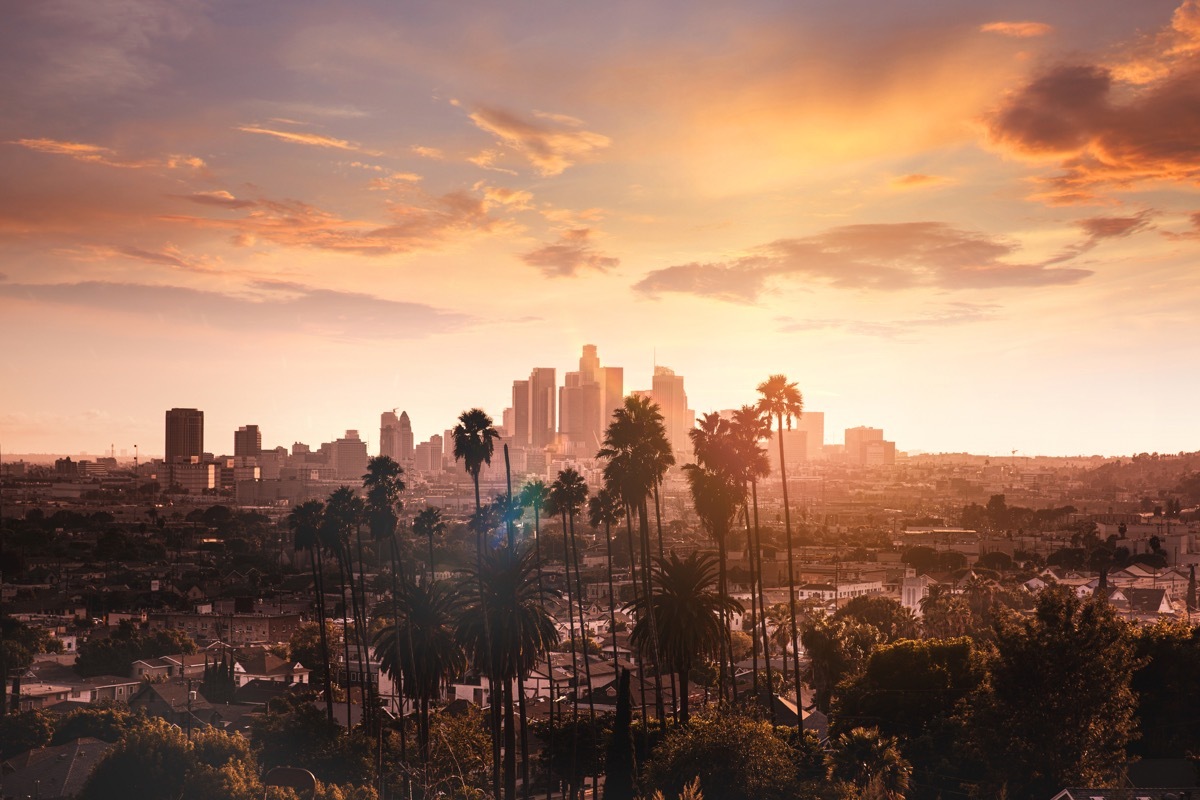 los angeles city skyline