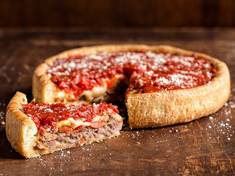 Uno chicago deep dish meat market pizza