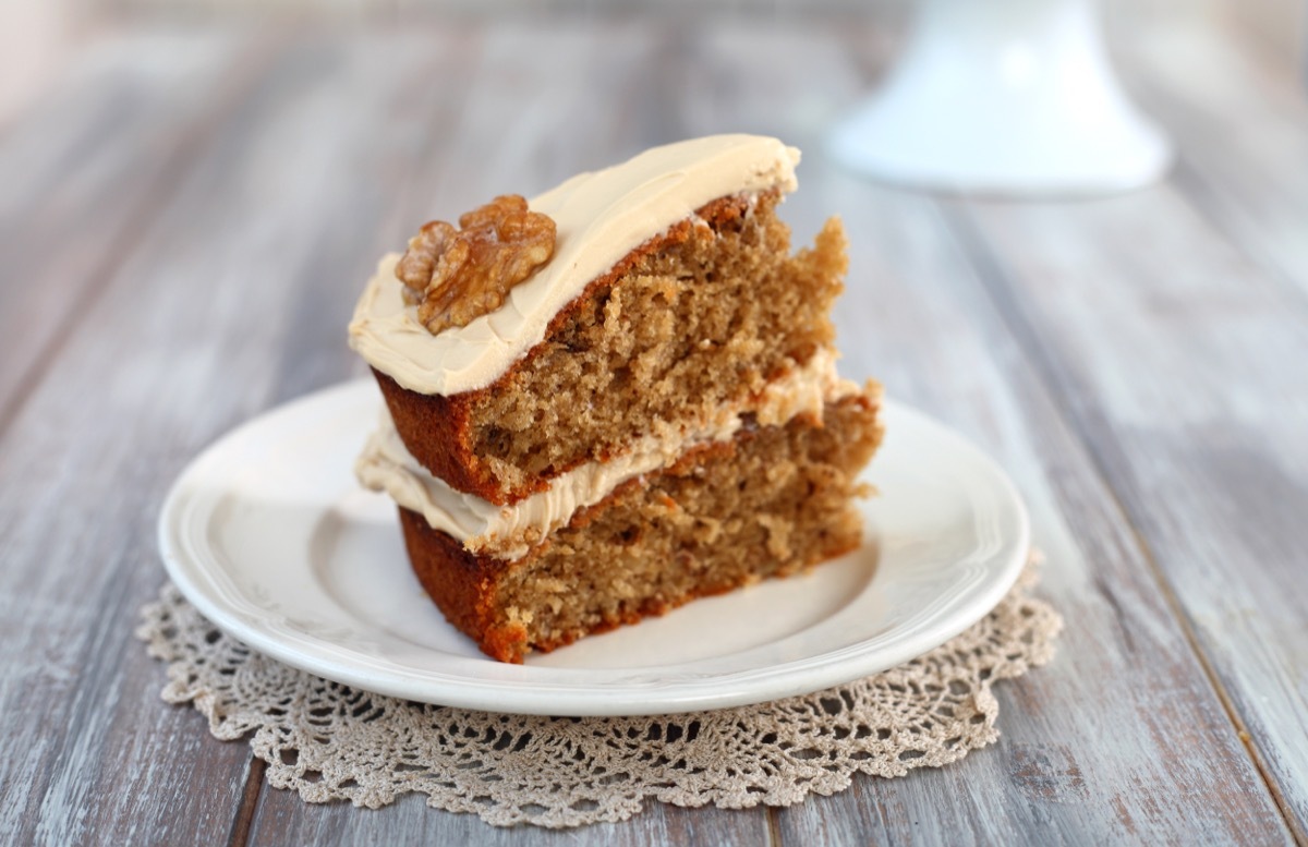 slice of walnut cake