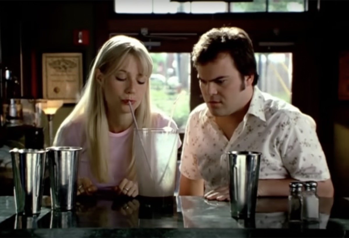 Gwyneth Paltrow and Jack Black in Shallow Hal