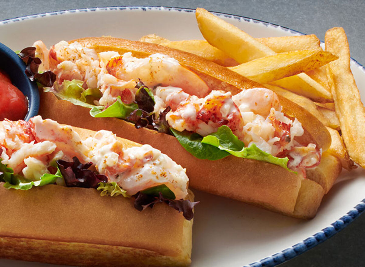 Petite chilled lobster and shrimp roll with fries