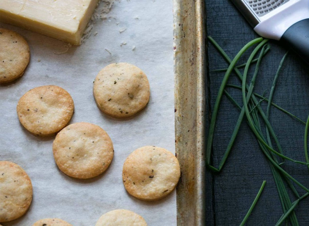 recipes with pizza dough Cheddar and Chive Crackers