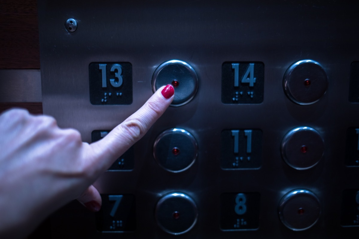 13th floor button on elevator