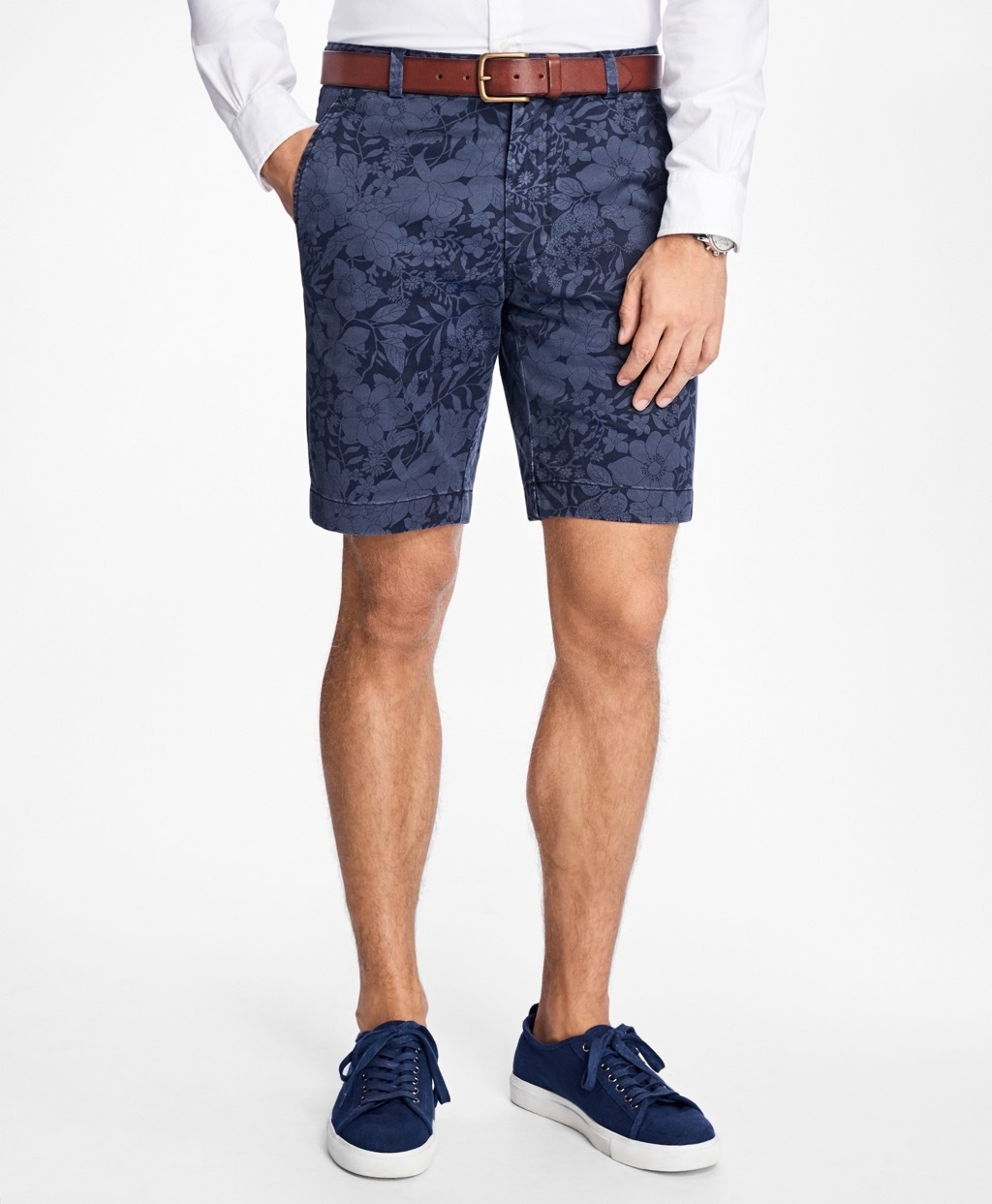 brooks brothers floral print shorts