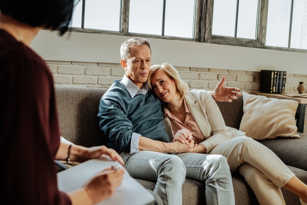 elderly couple in therapy together