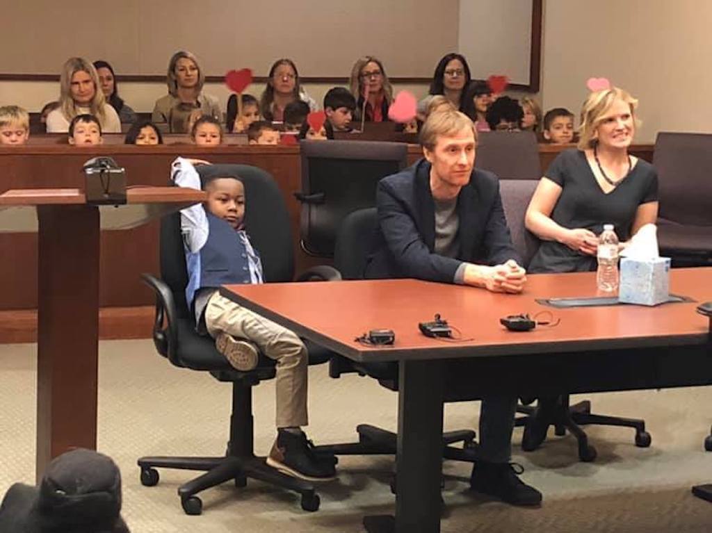 kindergarten class adoption hearing