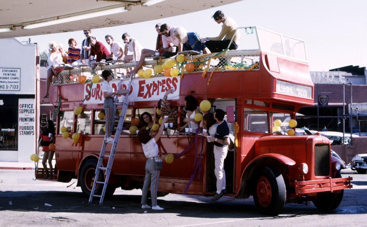 A Bunch of Friends on a Bus in the 1960s