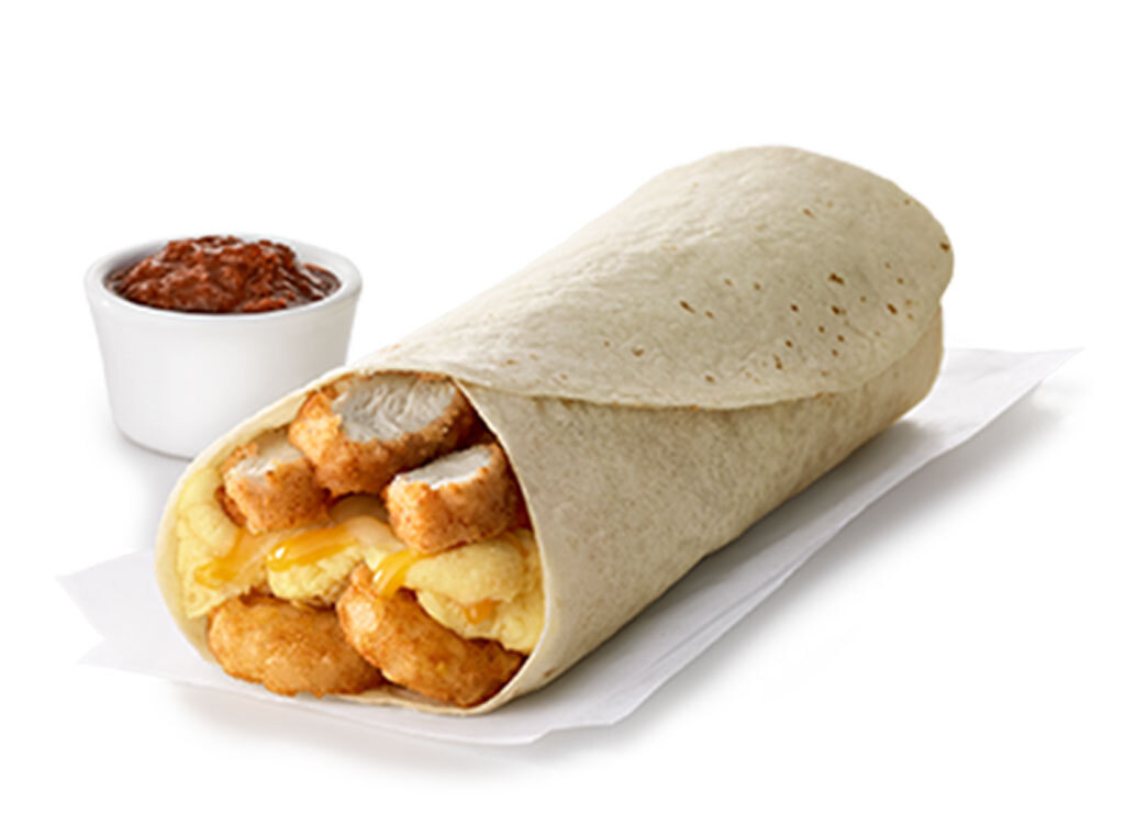 Chick fil a hashbrown scramble burrito