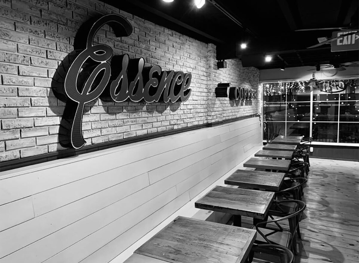 essence of coffee interior with empty tables