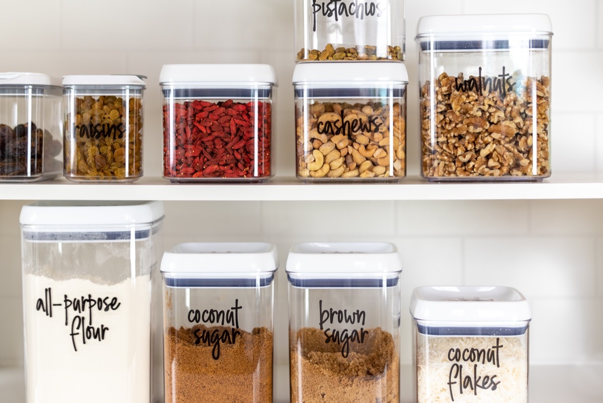 Organized pantry. 