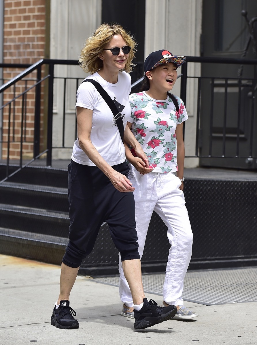 Meg Ryan and Daisy True Ryan walking in New York