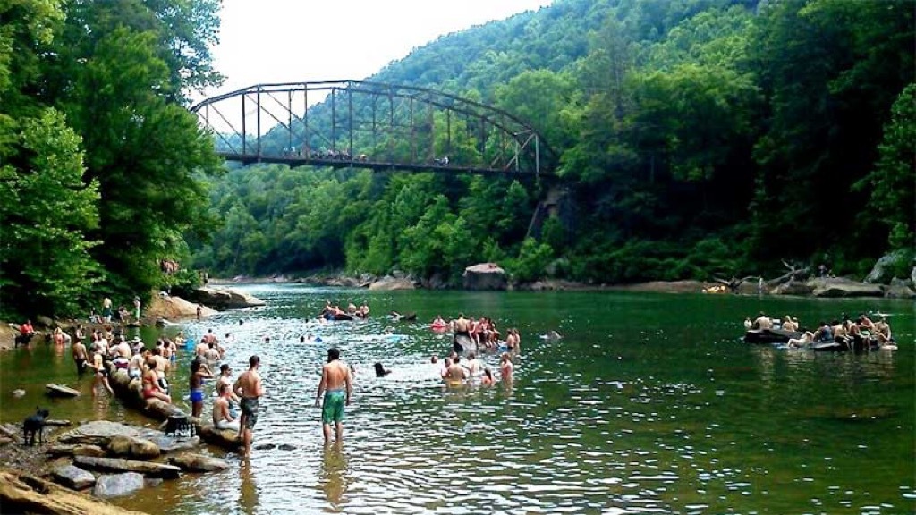 people swim in a river in west virginia