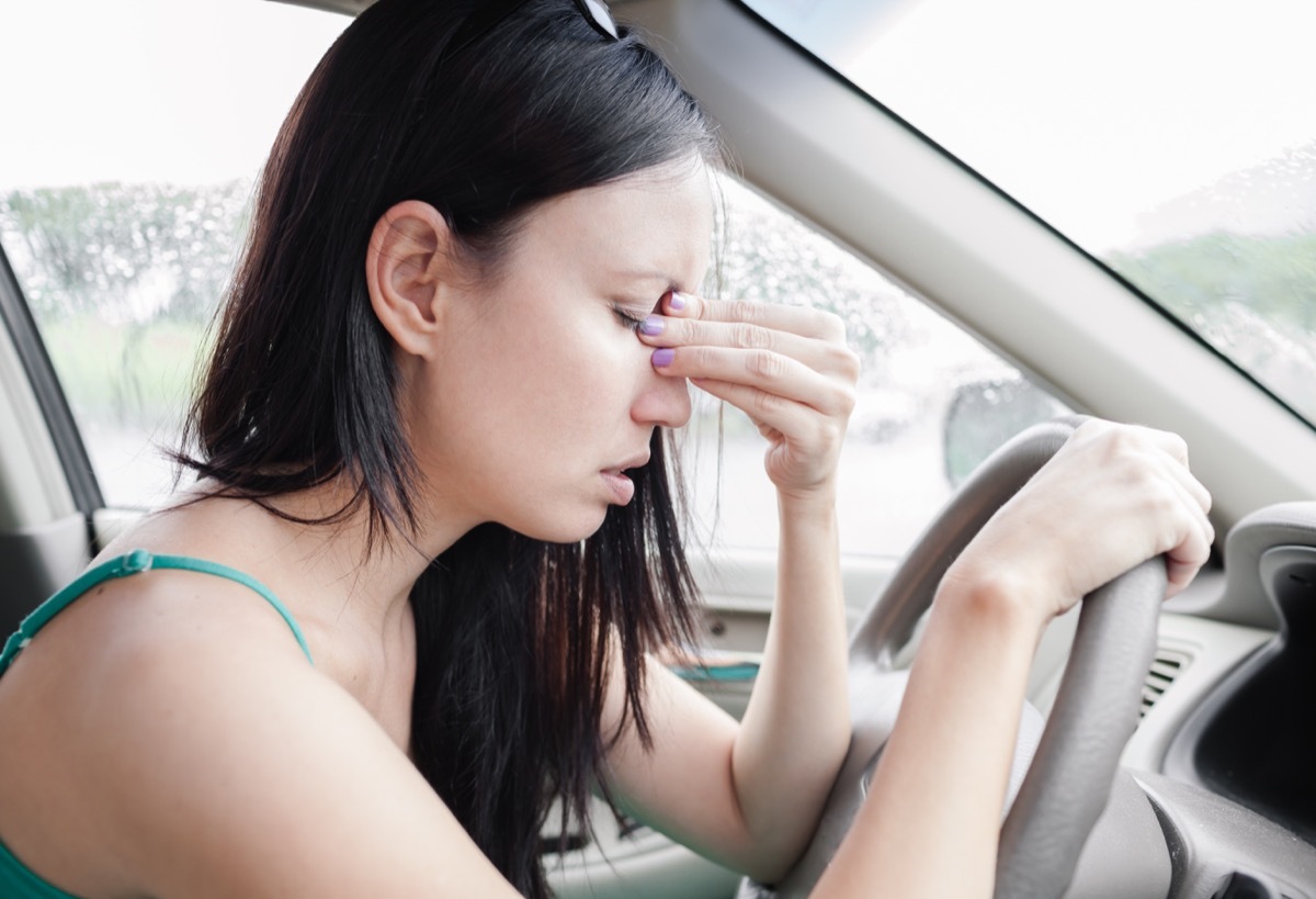 tired woman driver