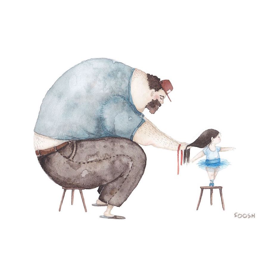 #5 | Heartwarming Father-Daughter Illustrations By Soosh | Her Beauty