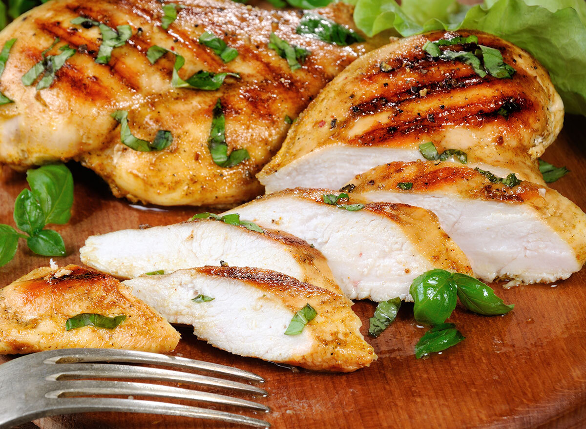 sliced juicy chicken