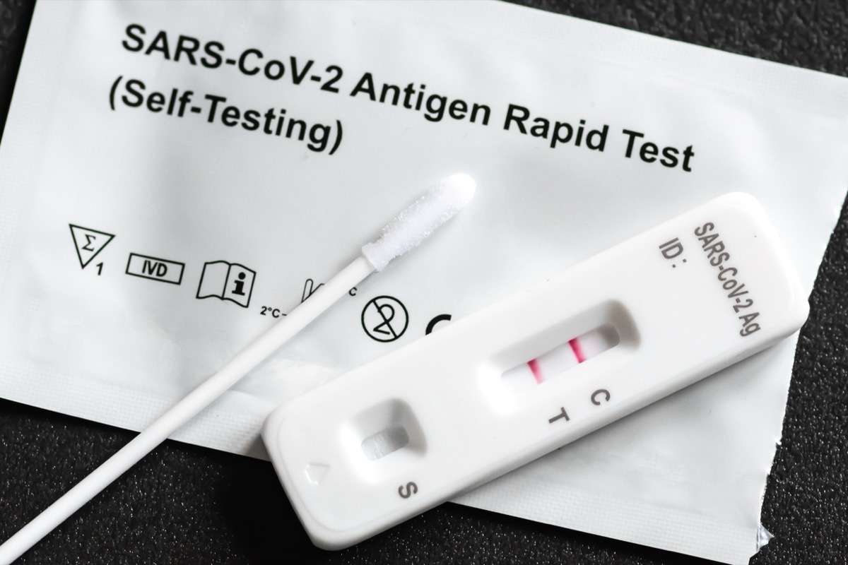 postiive covid rapid test