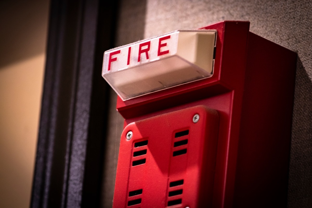 red fire alarm