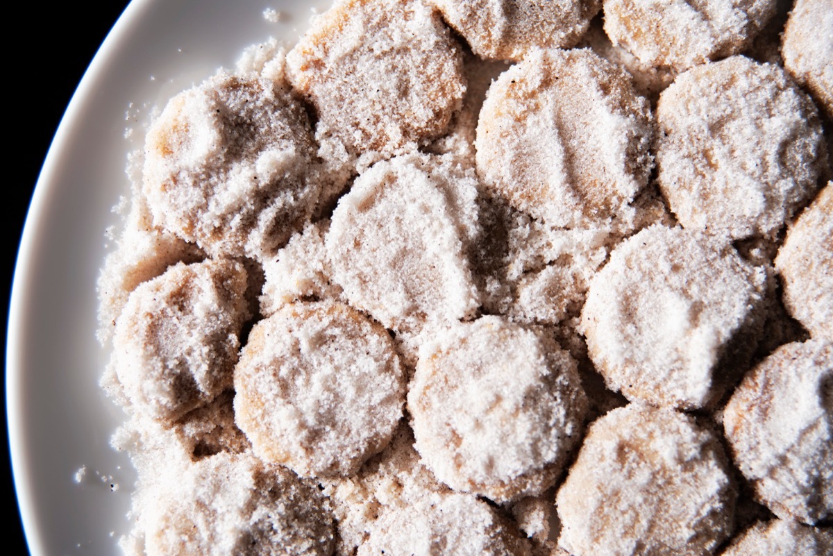 Biscochito cookies on a white plate