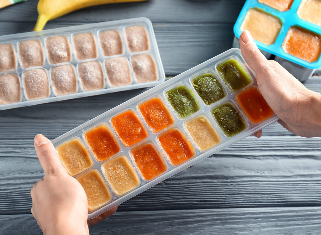 Leftovers in ice tray