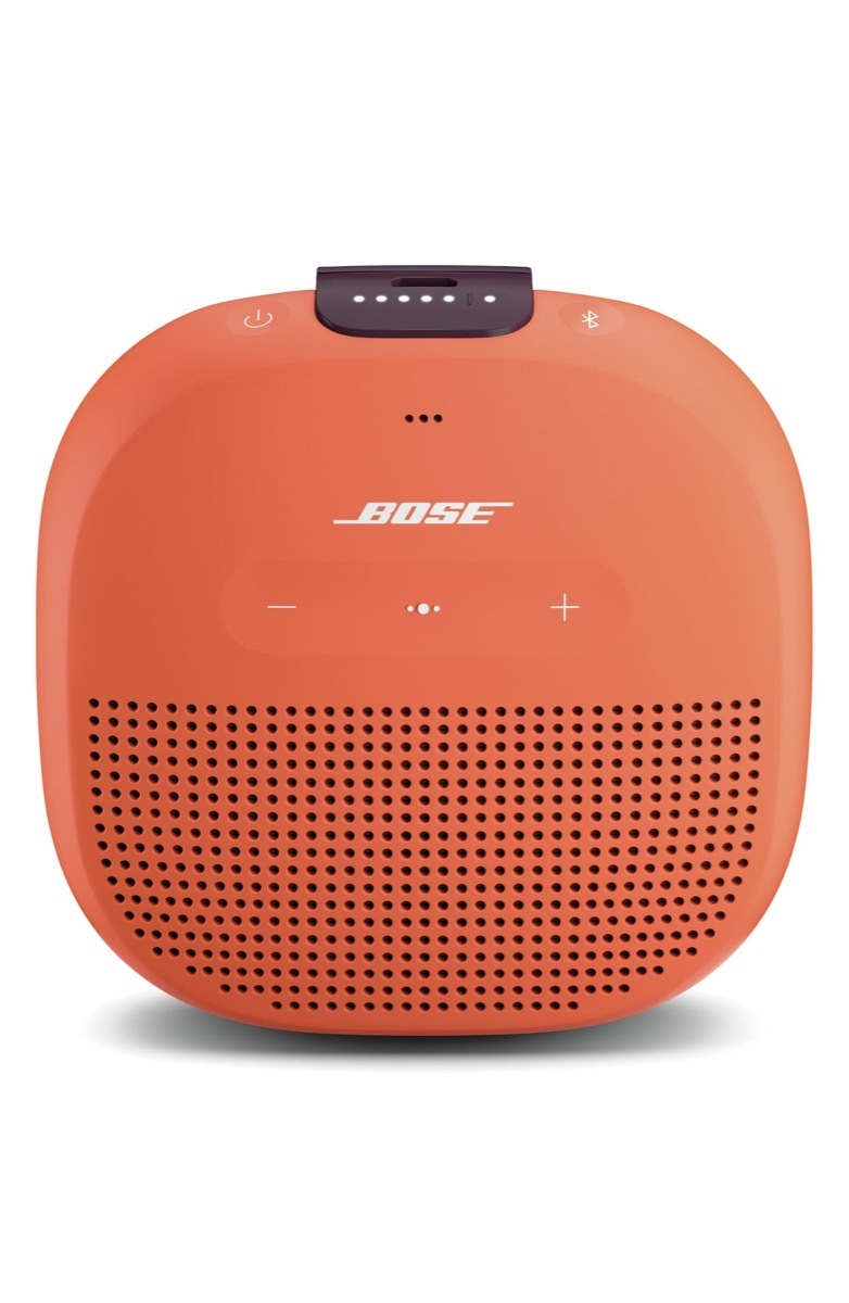 orange bose soundlink micro bluetooth speaker