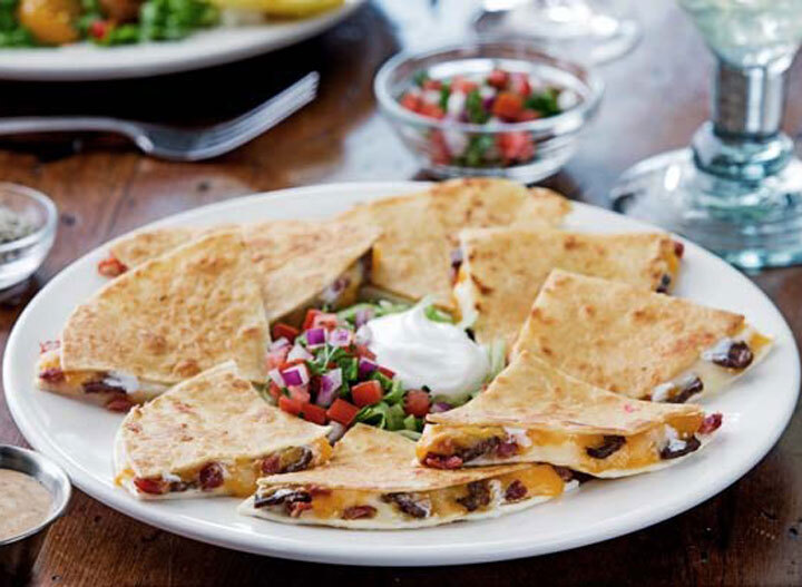 Chilis beef bacon quesadilla