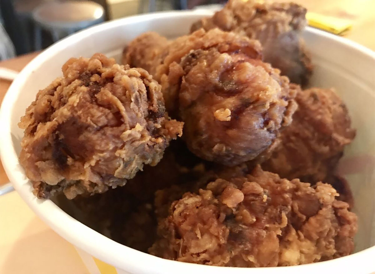 fried chicken bucket from bucktown rhode island